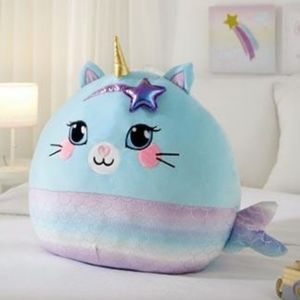 Cuddly Crew Smooshies Purrmaid Kitty  Unicorn Plush/Pillow